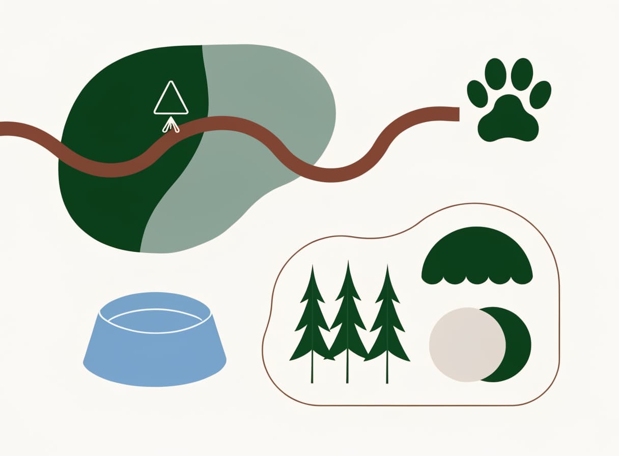Paisaje de camping para Camping pet-friendly